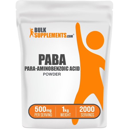 BulkSupplements Para-Aminobenzoic Acid (PABA) Powder - 500mg per Serving - 1 Kilogram (2.2 lbs) - 2000 Servings
