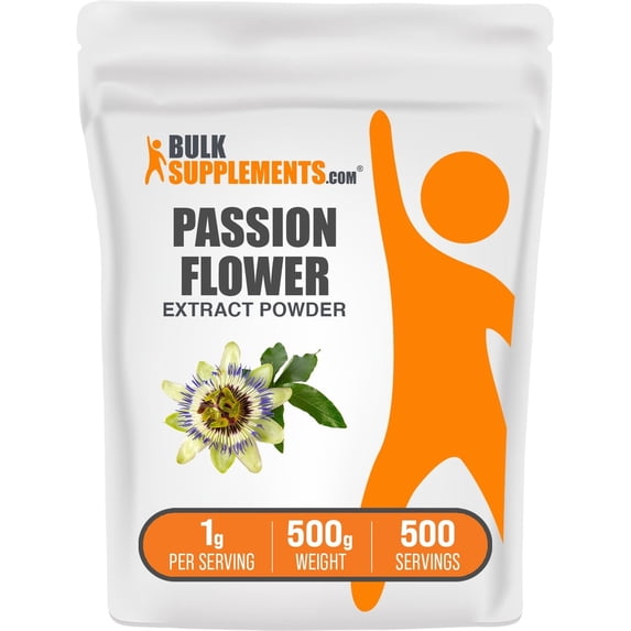 BulkSupplements Passion Flower Extract Powder - 1g per Serving - 500 Grams (1.1 lbs) - 500 Servings