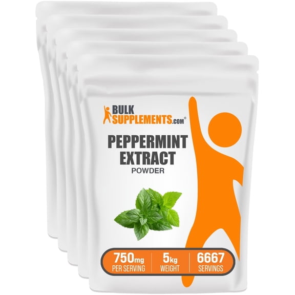 BulkSupplements Peppermint Extract Powder - 750mg per Serving - 5 Kilograms (11 lbs) - 6667 Servings