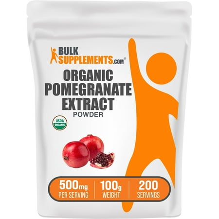BulkSupplements Organic Pomegranate Extract Powder - 500mg per Serving - 100 Grams (3.5 oz) - 200 Servings