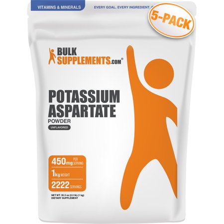 BulkSupplements Potassium Aspartate Powder - 5 Kilograms (11 lbs)