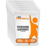 BulkSupplements Potassium Gluconate Powder - 600mg per Serving - 5 Kilograms 11 lbs - 8333 Servings