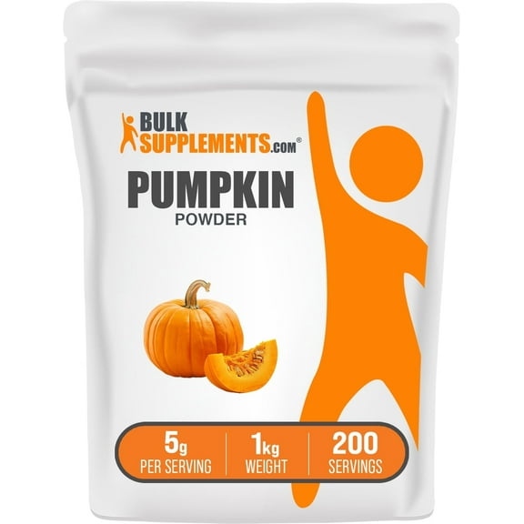 BulkSupplements Pumpkin Powder - 5g per Serving - 1 Kilogram (2.2 lbs) - 200 Servings