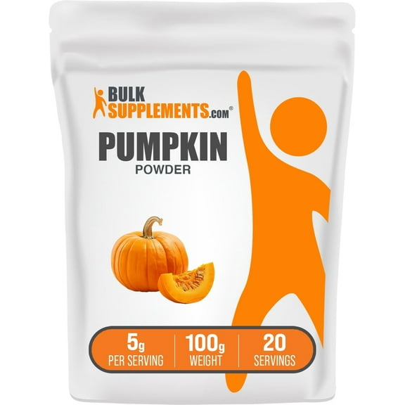 BulkSupplements Pumpkin Powder - 5g per Serving - 100 Grams (3.5 oz) - 20 Servings