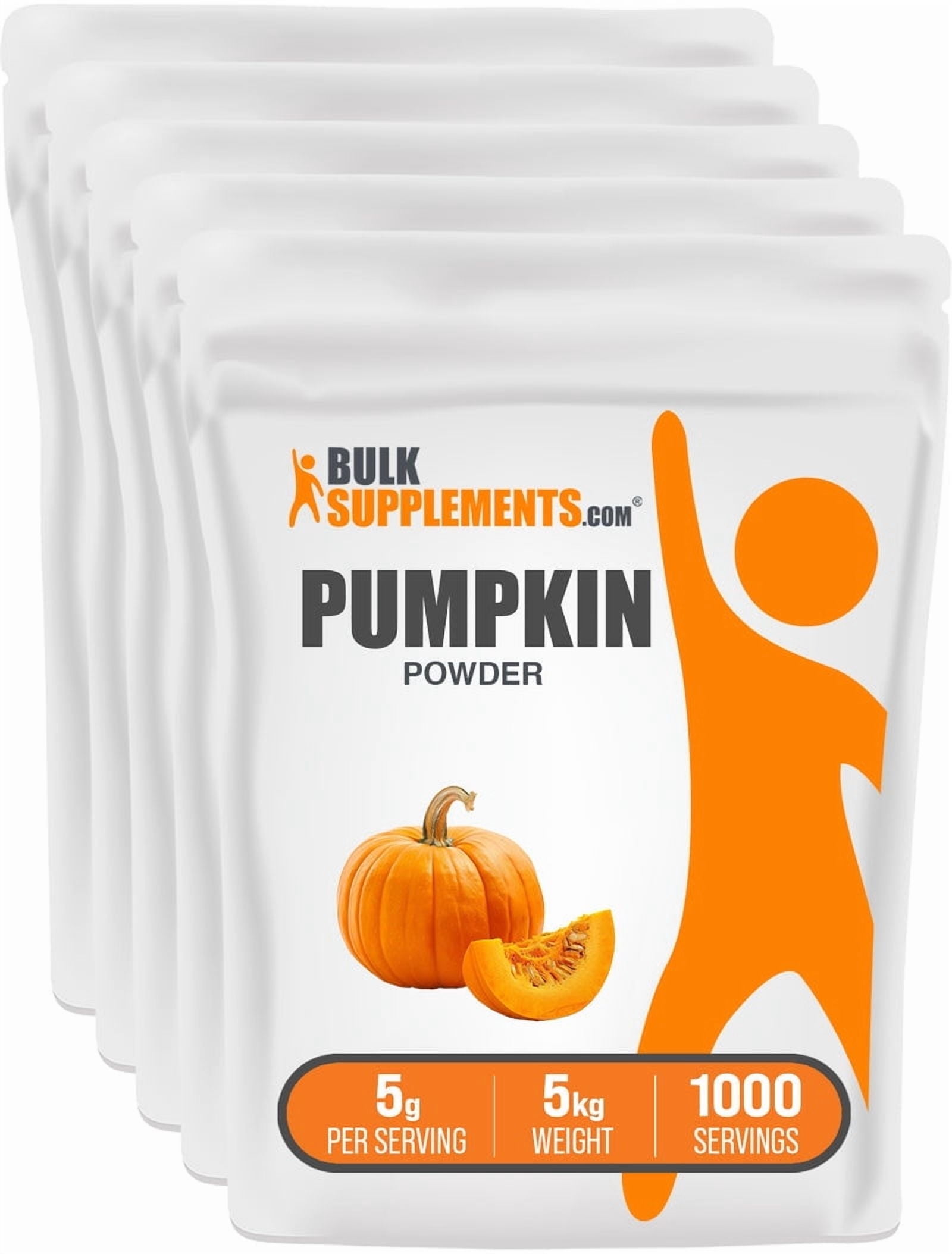 BulkSupplements Pumpkin Powder - 5g per Serving - 5 Kilograms (11 lbs) - 1000 Servings
