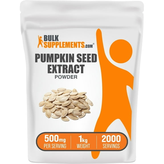 BulkSupplements Pumpkin Seed Extract Powder - 500mg per Serving - 1 Kilogram (2.2 lbs) - 2000 Servings