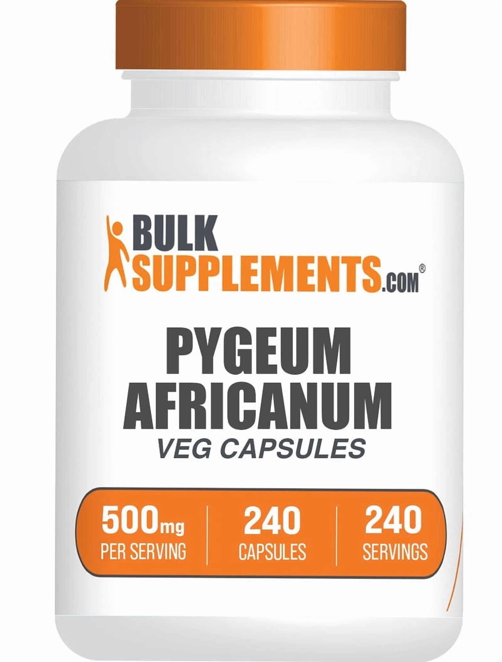 BulkSupplements Pygeum Africanum Extract Capsules - Vegan, 5000mg per Serving (240 Capsules - 240 Servings)