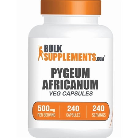 BulkSupplements Pygeum Africanum Extract Capsules - Vegan, 5000mg per Serving (240 Capsules - 240 Servings)