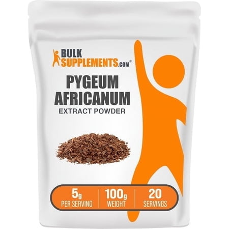 BulkSupplements Pygeum Africanum Extract Powder - 5g per Serving - 100 Grams (3.5 oz) - 20 Servings