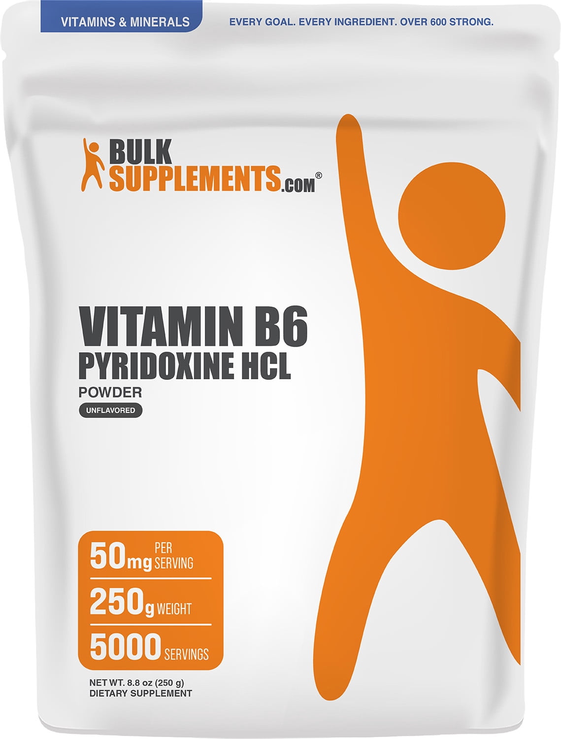 BulkSupplements Pyridoxine Hydrochloride (Vitamin B6) Powder - 250 Grams (8.8 oz)