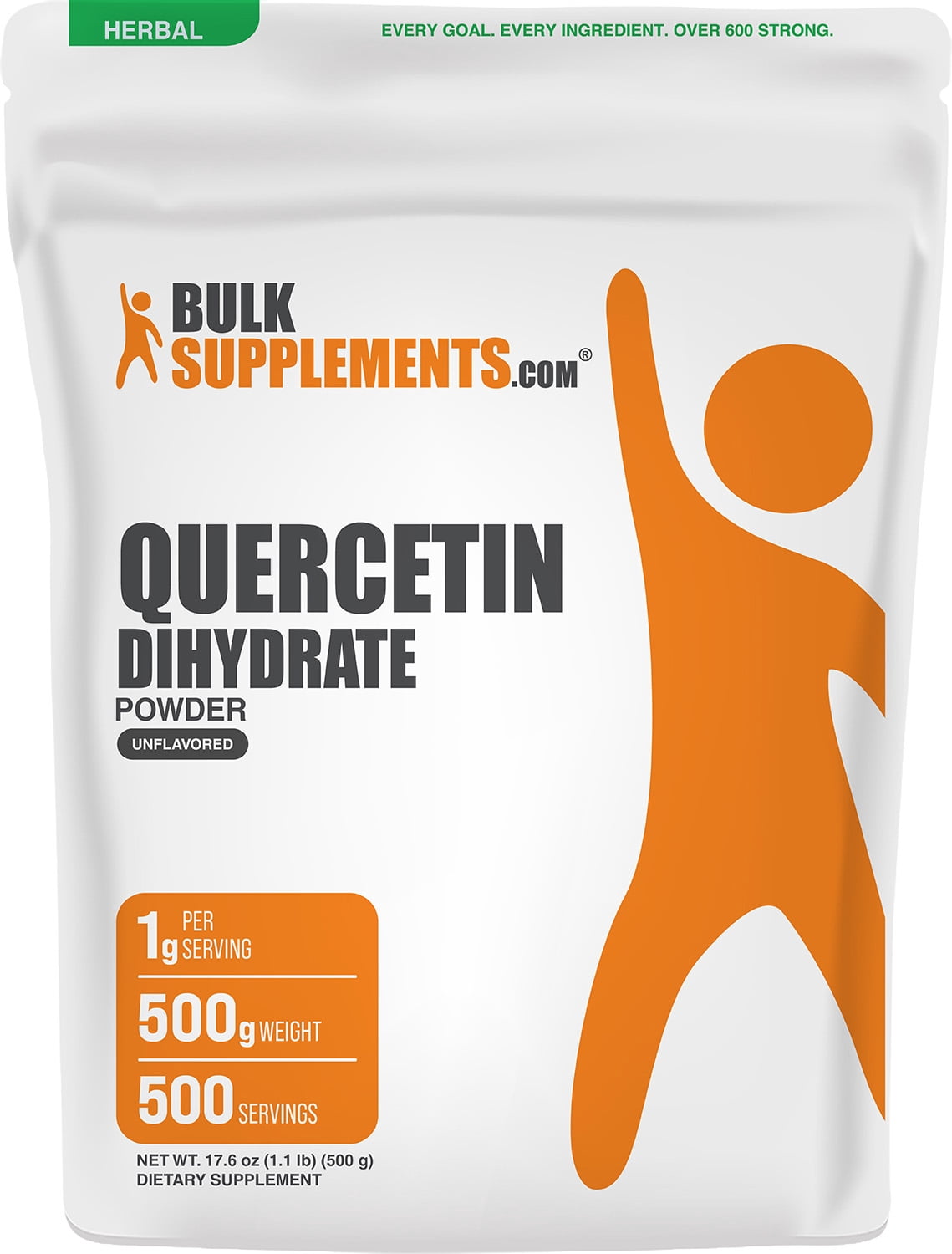 BulkSupplements Quercetin Dihydrate Powder - 500 Grams (1.1 lbs)