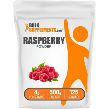 BulkSupplements Raspberry Powder - 4g per Serving - 500 Grams (1.1 lbs) - 125 Servings