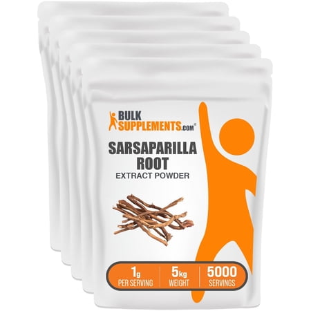 BulkSupplements Sarsaparilla Root Extract Powder - 1g per Serving - 5 Kilograms (11 lbs) - 5000 Servings