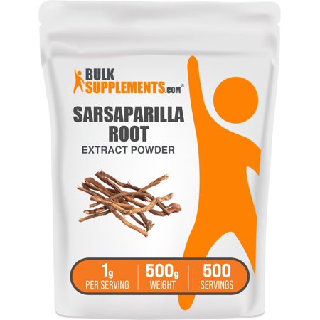 BulkSupplements Sarsaparilla Root Extract Powder - 1g per Serving - 500 Grams (1.1 lbs) - 500 Servings