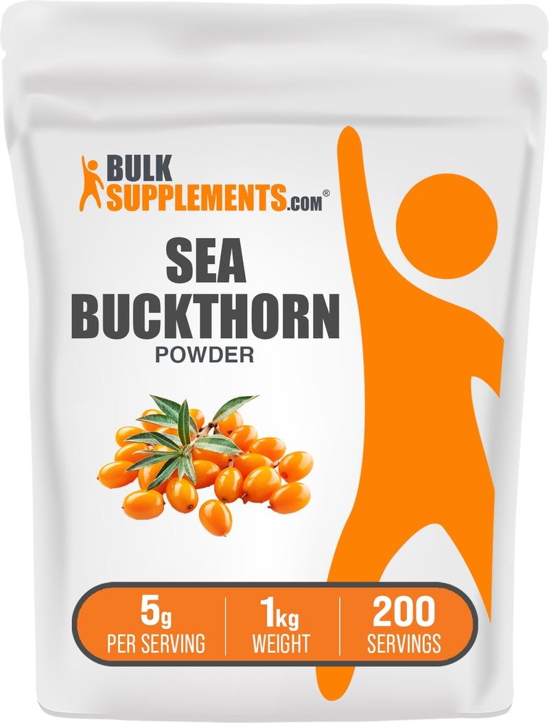 BulkSupplements Sea Buckthorn Powder - 5g per Serving - 1 Kilogram (2.2 ...