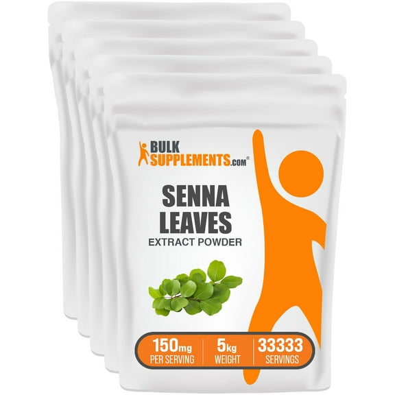 BulkSupplements Senna Leaf Extract Powder - 150mg per Serving - 5 Kilograms (11 lbs) - 33333 Servings
