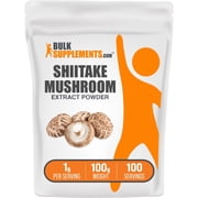 BulkSupplements Shiitake Mushroom Extract Powder - Mushroom Supplement, Vegan & Herbal - 1g per Serving, 100g (3.5 oz)