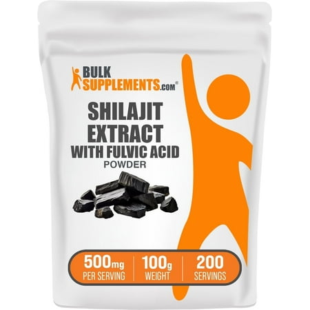 BulkSupplements Shilajit Extract Powder - 1g per Serving - 100 Grams (3.5 oz) - 200 Servings