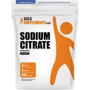 BulkSupplements Sodium Citrate Powder - 1 Kilogram (2.2 lbs)