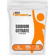 BulkSupplements Sodium Citrate Powder - 3g per Serving - 100 Grams (3.5 oz) - 33 Servings