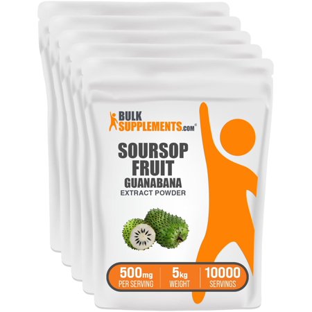 BulkSupplements Soursop Extract Powder - Guanabana, 500mg per Serving - 5 Kilograms (11 lbs) - 10000 Servings