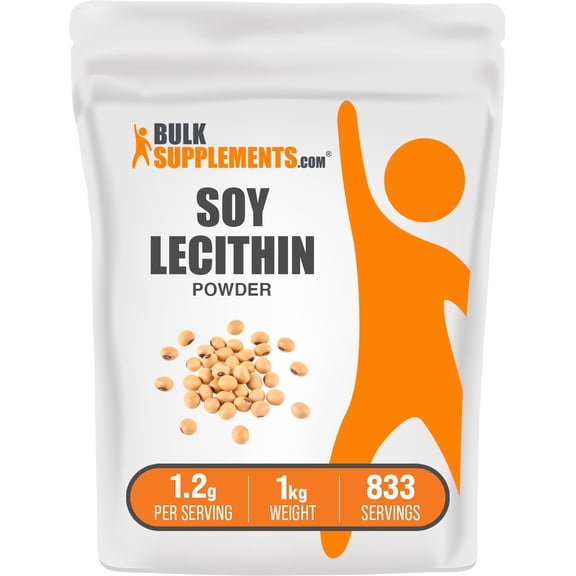 BulkSupplements Soy Lecithin Powder - 1.2g per Serving - 1 Kilogram (2.2 lbs) - 833 Servings