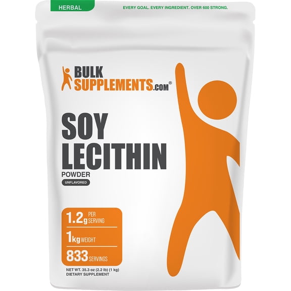 BulkSupplements Soy Lecithin Powder - 1 Kilogram (2.2 lbs)