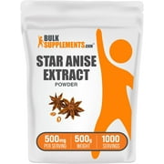 BulkSupplements Star Anise Extract Powder - 500mg per Serving - 500 Grams 1.1 lbs - 1000 Servings