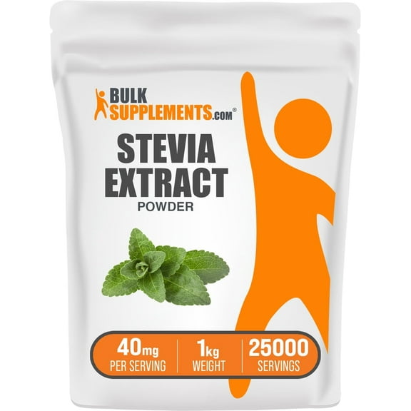 BulkSupplements Stevia Extract Powder - 40mg per Serving - 1 Kilogram (2.2 lbs) - 25000 Servings