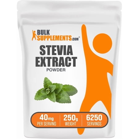 BulkSupplements Stevia Extract Powder - 40mg per Serving - 250 Grams (8.8 oz) - 6250 Servings