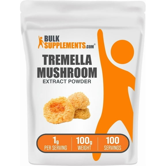 BulkSupplements Tremella Mushroom Extract Powder - 1g per Serving - 100 Grams (3.5 oz) - 100 Servings