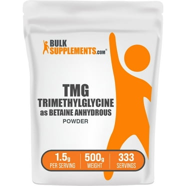 BulkSupplements Trimethylglycine Powder - as Betaine Anhydrous, 1.5g per Serving - 500 Grams (1.1 lbs) - 333 Servings
