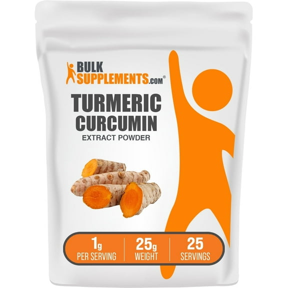 BulkSupplements Turmeric Extract Powder - 1g per Serving - 25 Grams (0.9 oz) - 25 Servings