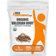 BulkSupplements Organic Valerian Root Extract Powder - 1g per Serving - 250 Grams 8.8 oz - 250 Servings