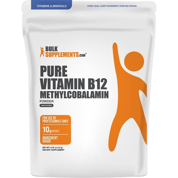 BulkSupplements Vitamin B12 Pure Methylcobalamin Powder (10 Grams)