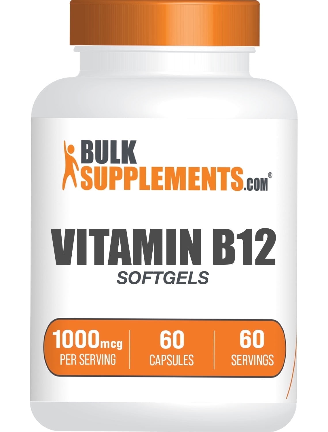BulkSupplements Vitamin B12 Softgels - 1000mcg Per Serving (60 Softgels - 60 Servings)
