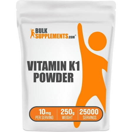 BulkSupplements Vitamin K1 (1%) Powder - 10mg per Serving - 250 Grams (8.8 oz) - 25000 Servings