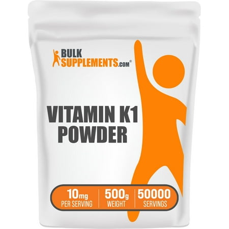 BulkSupplements Vitamin K1 (1%) Powder - 10mg per Serving - 500 Grams (1.1 lbs) - 50000 Servings