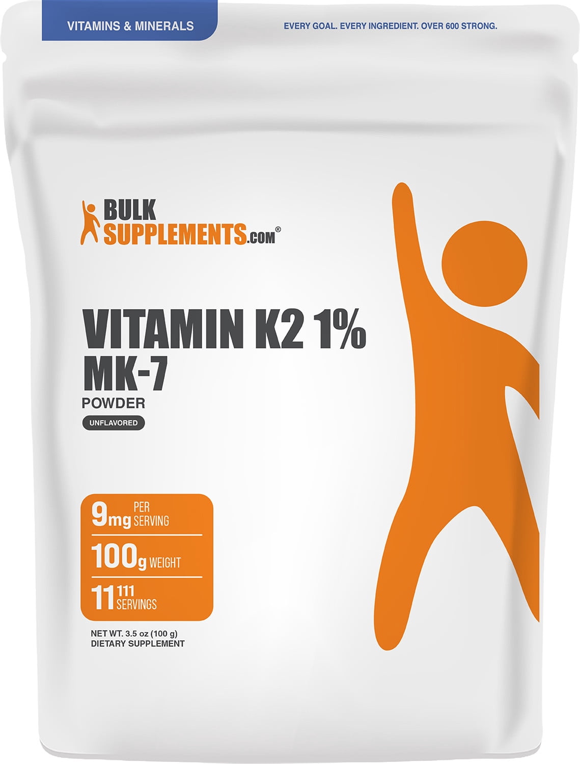 BulkSupplements Vitamin K2 MK7 Powder - 100 Grams (3.5 oz)