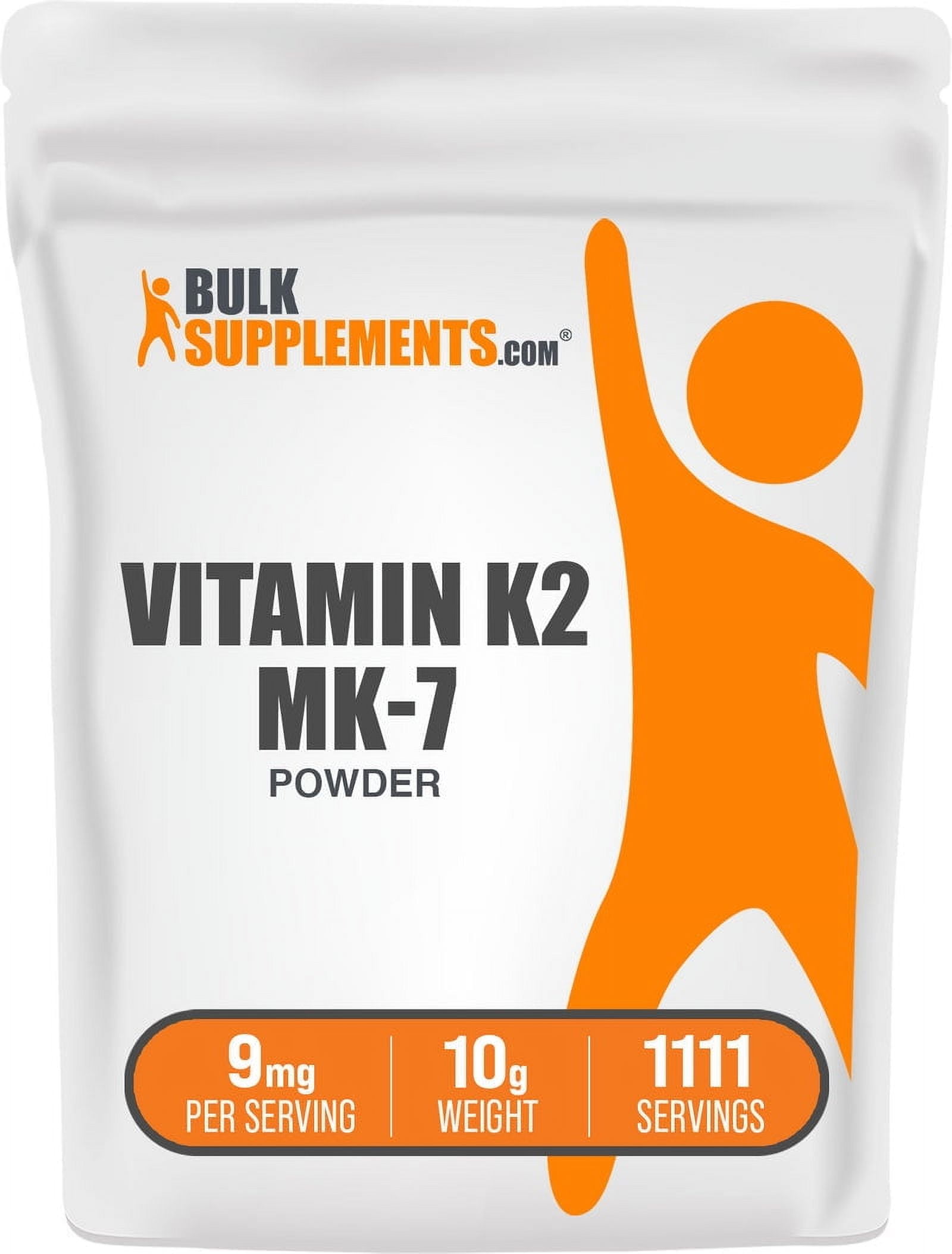 BulkSupplements Vitamin K2 Powder, Vitamin K Supplement, 9mg, 10g, 111 Servings