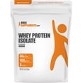 thumbnail image 1 of BulkSupplements Whey Protein Isolate Powder - 90%, Whey Protein Supplement, with BCAAs - Unflavored, 100g (3.5 oz), 1 of 5