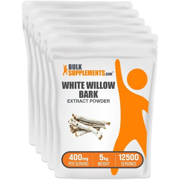 BulkSupplements Willow Bark Extract Powder - 400mg per Serving - 5 Kilograms (11 lbs) - 12500 Servings