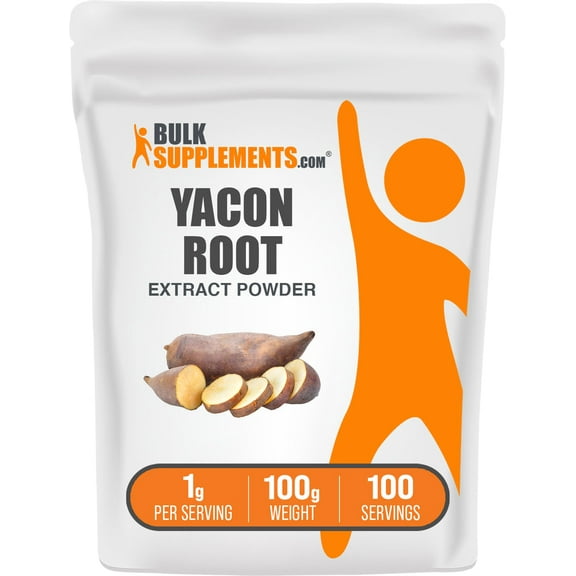 BulkSupplements Yacon Root Extract Powder - 1g per Serving - 100 Grams (3.5 oz) - 100 Servings