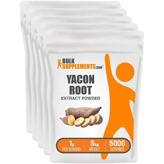 BulkSupplements Yacon Root Extract Powder - 1g per Serving - 5 Kilograms (11 lbs) - 5000 Servings