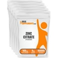 thumbnail image 1 of BulkSupplements Zinc Citrate Powder - Gluten Free, 100mg per Serving - 5 Kilograms (11 lbs) - 50000 Servings, 1 of 5