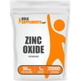 thumbnail image 1 of BulkSupplements Zinc Oxide Powder - Gluten Free, 50mg per Serving - 1 Kilogram (2.2 lbs) - 20000 Servings, 1 of 5