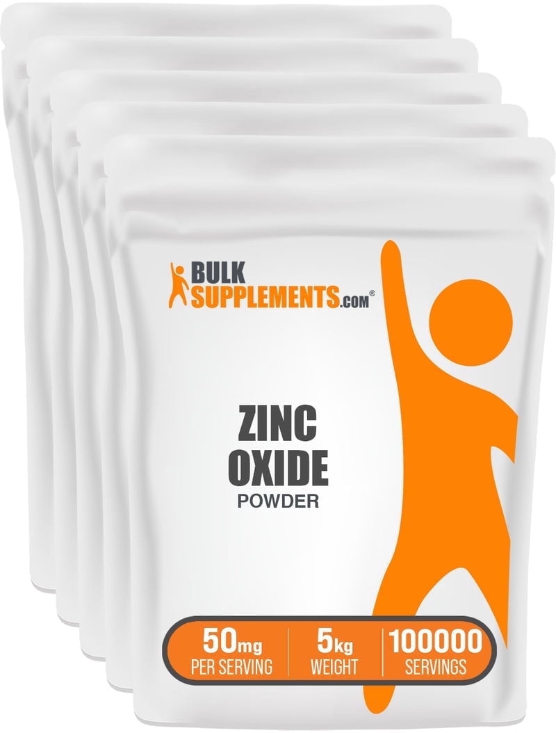 BulkSupplements Zinc Oxide Powder - Gluten Free, 5 Kilograms (.1 lbs)