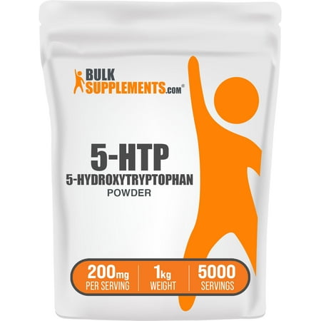BulkSupplements 5-HTP Powder - 5-Hydroxytryptophan, Dietary Supplement - 200mg per Serving, 1kg (2.2 lbs)