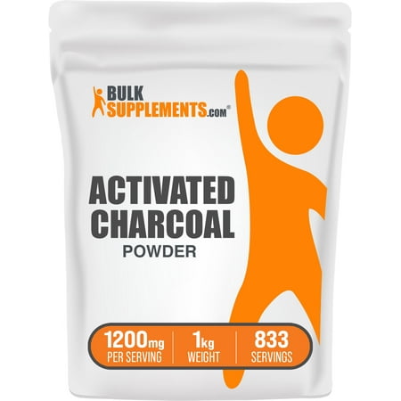 BulkSupplements Activated Charcoal Powder- 1.2g per Serving - 1 Kilogram (2.2 lbs) - 833 Servings