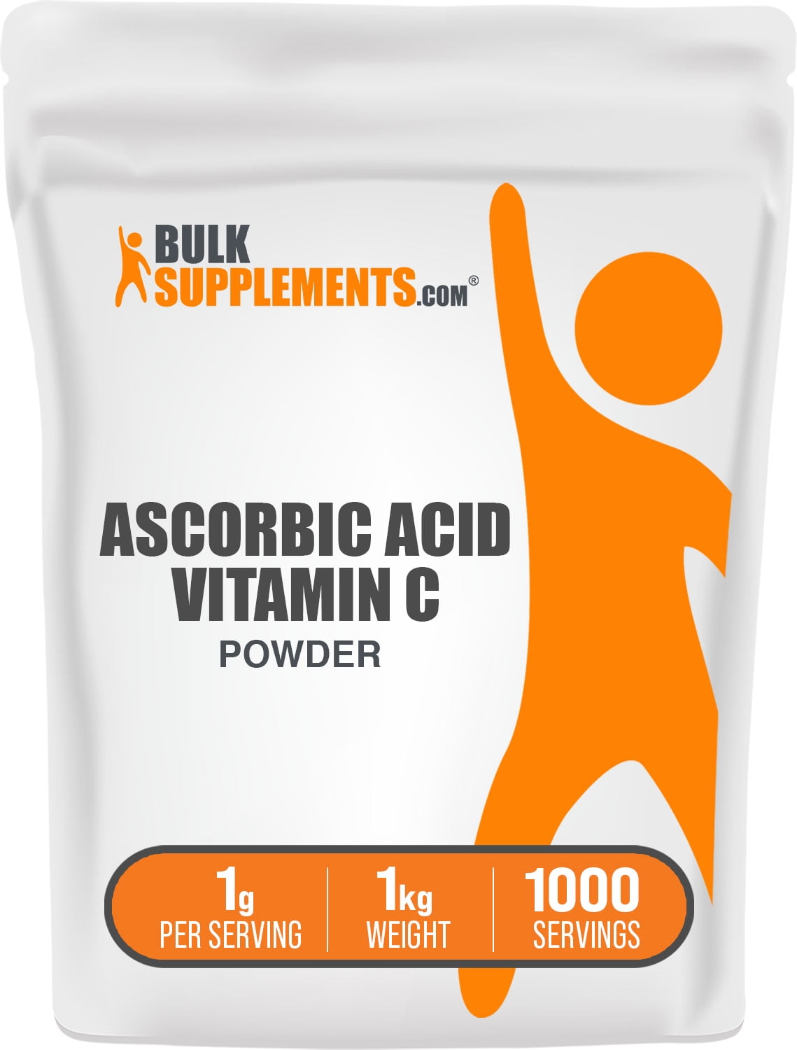 BulkSupplements.com Ascorbic Acid Powder, 1g 1kg - 2.2 lbs